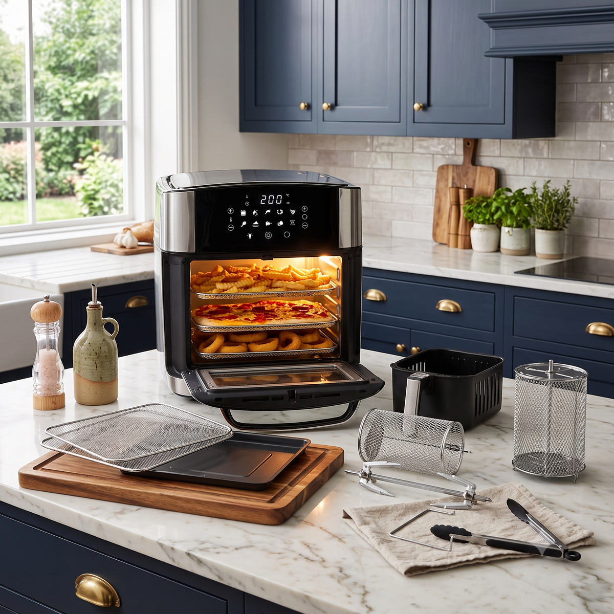 AIR FRYER MULTIFUNCIÓN XL 16 LTS DESHIDRATADOR ASADOR